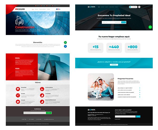 Diseños de sitios web de negocios.